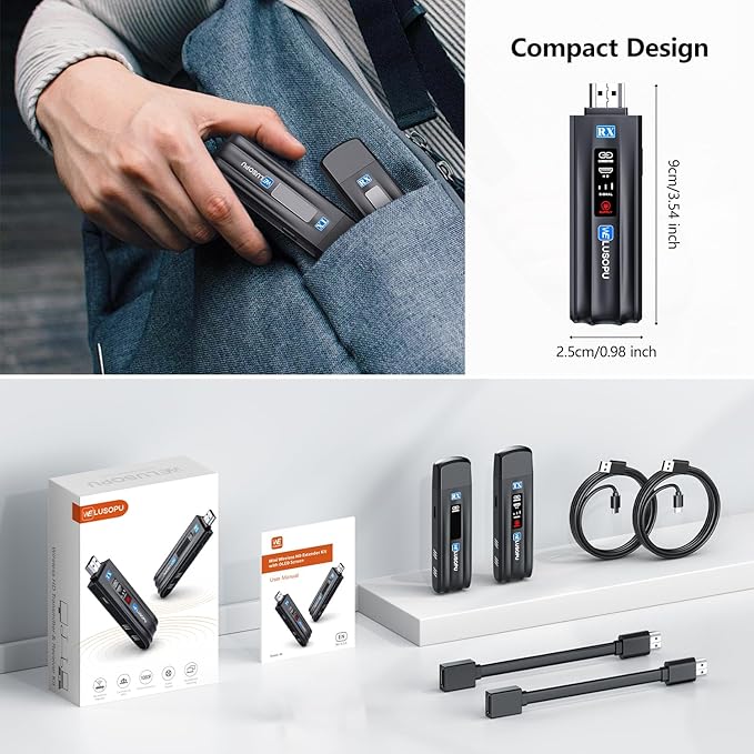 WELUSOPU 2026 Upgraded Wireless HDMI Transmitter and Receiver, HDMI Wireless - Image 8
