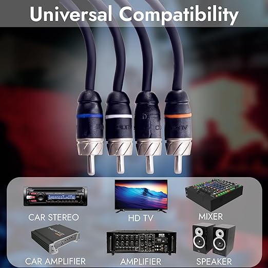 Elite Audio Premium Series 20ft. 4-Channel Car Audio RCA Cable – Double Shielded - Image 7