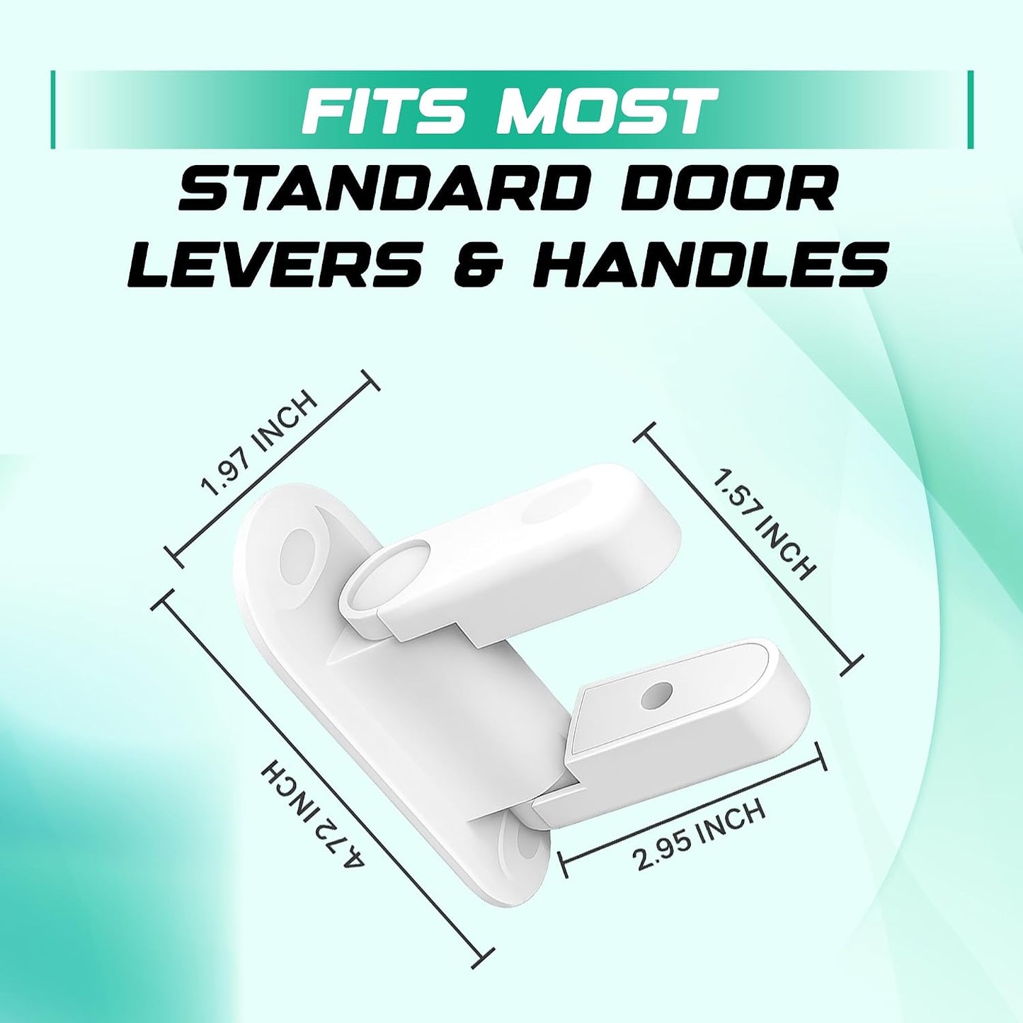 THREADFLOW® Door Lever Lock Child Proof PACK Of 4 – No Drilling Door Handle Baby Proof Locks - Lever Doors Handle Child Locks ABS Material With Strong 3M Adhesive