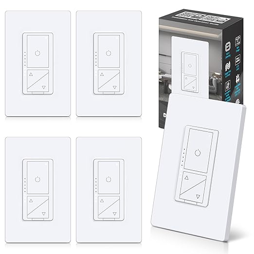 BESTTEN 5 Pack Super Slim Digital Dimmer Light Switch by BESTTEN