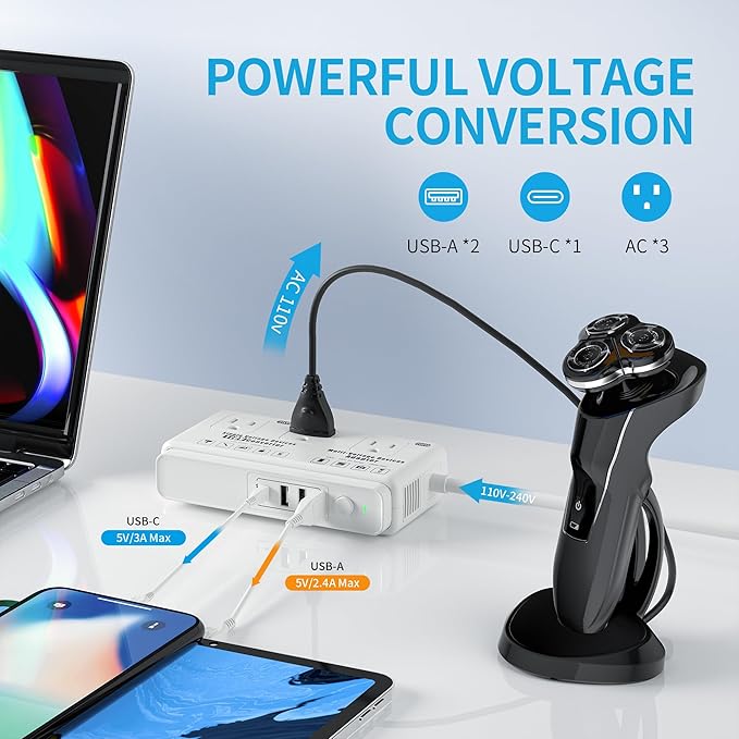 220v to 110v Travel Voltage Converter: International Universal Voltage - Image 5