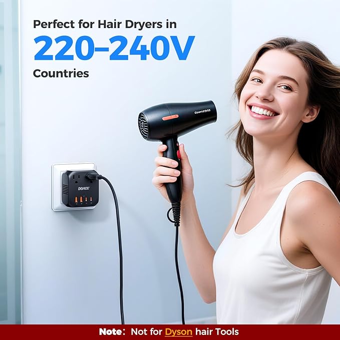 DOACE 2000W Voltage Converter US to Europe - 220V to 110V Converter - Image 2