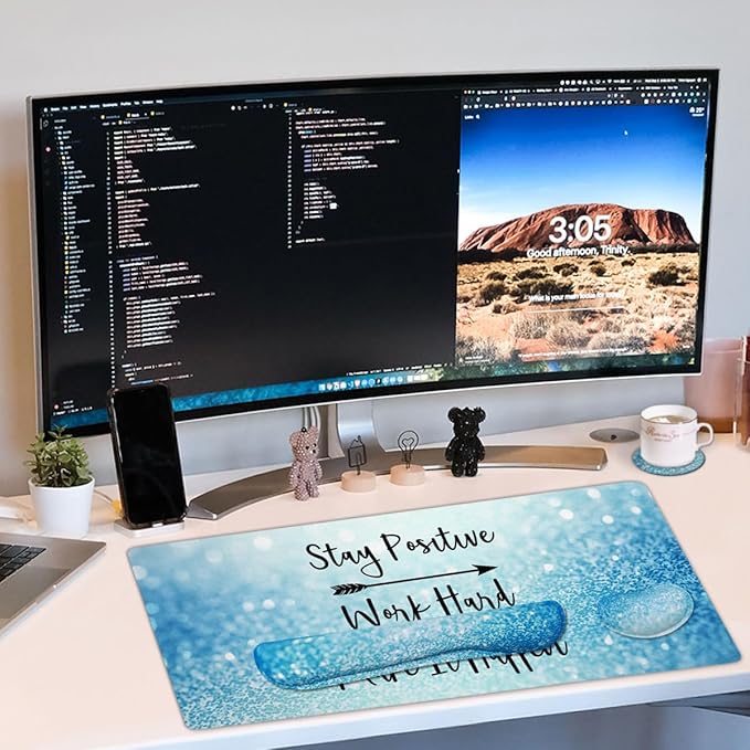 4-in-1 Large Gaming Mouse Pad, Keyboard Wrist Rest Pad & Wrist Support Mousepad - Image 7