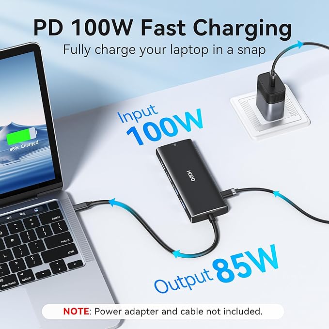 USB C Hub Multiport Adapter, 10-in-1 Laptop USB C Docking Station - Image 4