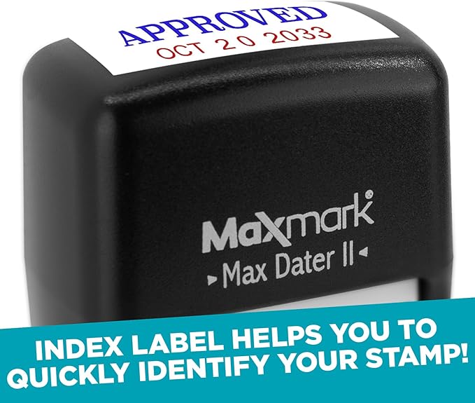 MaxMark Self-Inking Rubber Date Office Stamp - Image 6