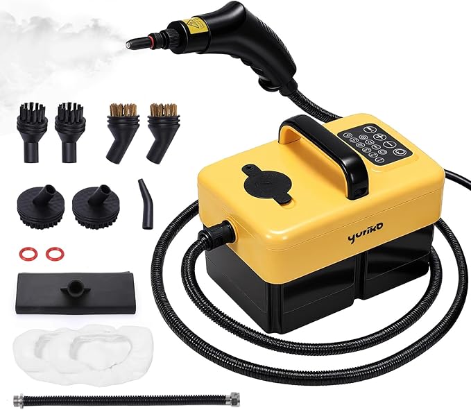 Handheld Steam Cleaner for Home, 6-Level Adjustable, 15s Heat-Up, One Touch by Yuriko
