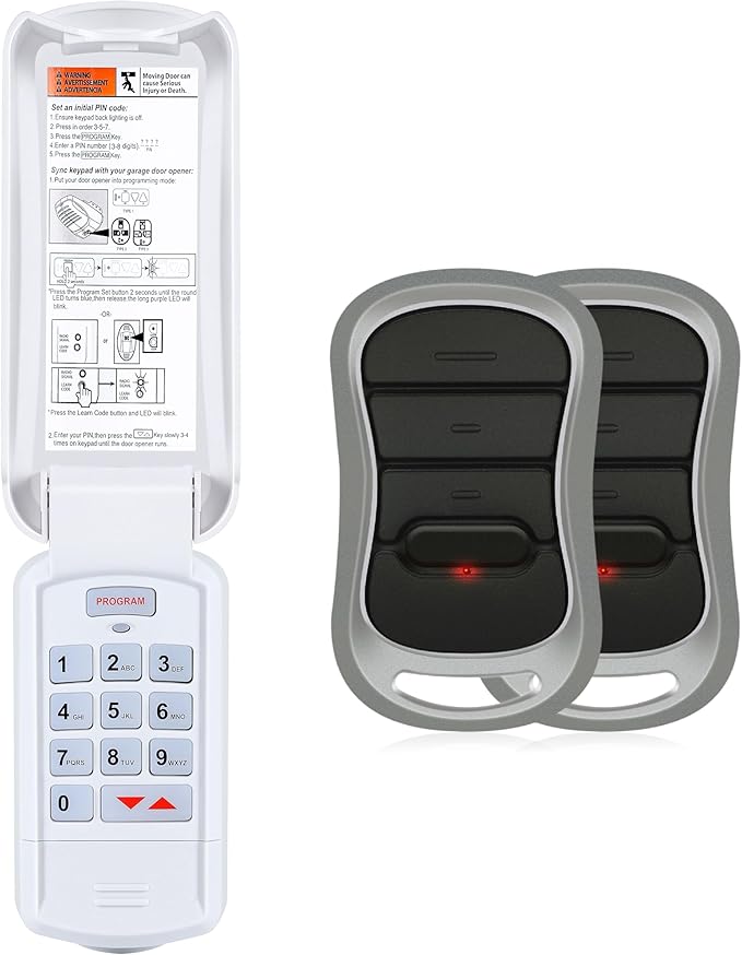 Genie Garage Door Opener Keypad & Remote GK-R G3T-R, Wireless Keyless by ASONPAO