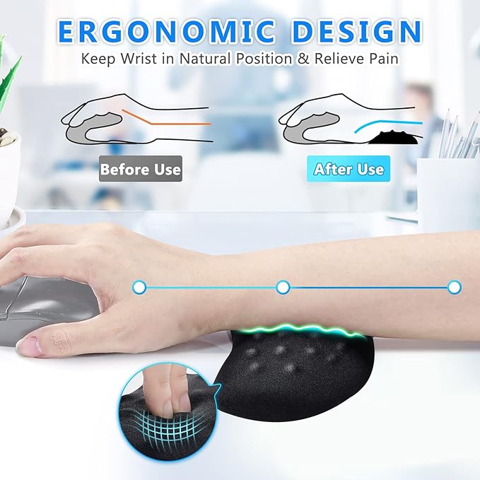 Gimars Mouse Wrist Rest, Pop It Fidget Wrist Support - Image 5