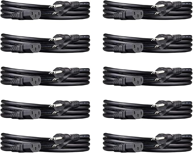 Amazon Basics PC Power Cord, 6 feet, AC Power Cord by AmazonBasics