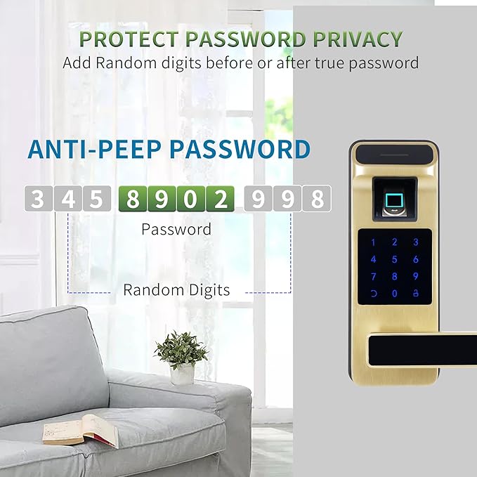 Harfo Smart Door Lock, Heavy Duty 5 in 1 Keyless Entry Door Lock, Full App - Image 4