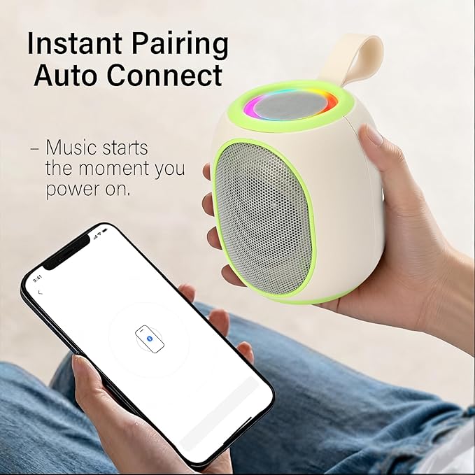 Portable Bluetooth Speaker – 8W HD audio quality, TWS stereo pairing, LED light - Image 2