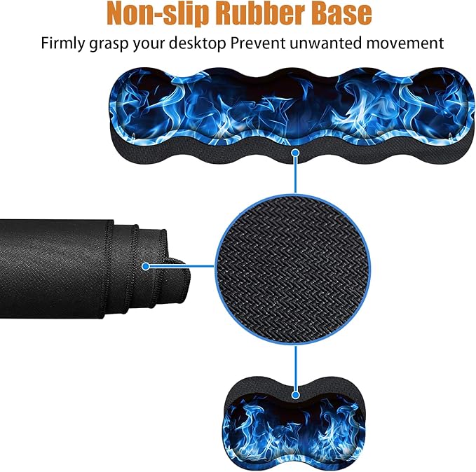 4 in 1 Ergonomic Keyboard Wrist Rest & Mouse Pad Wrist Rest Set, Large XXL - Image 4