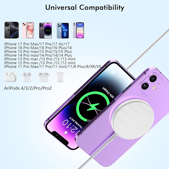 Magnetic iPhone Wireless Charger, 10FT Fast Charging Apple Mag Safe Charger - Image 7