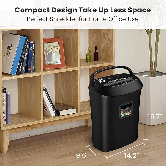 VidaTeco Paper Shredder 14-Sheet Cross-Cut Shredder - Image 7
