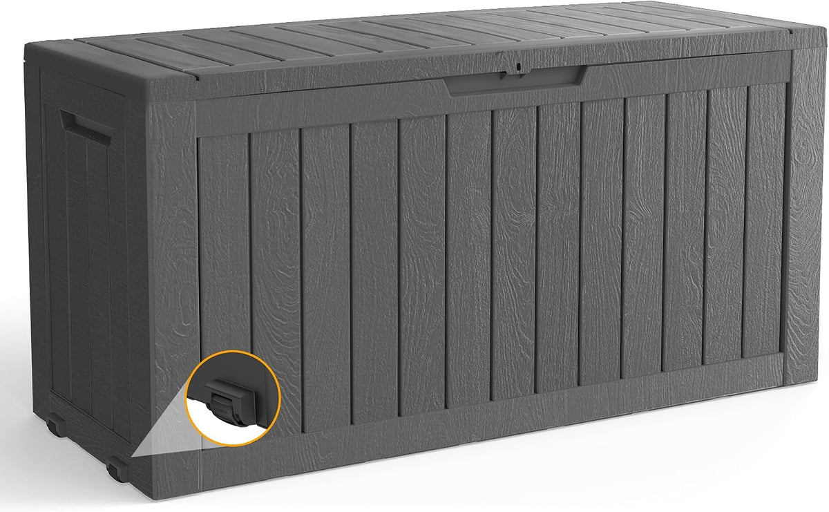 90 gallon outdoor storage with wheels, lockable waterproof, main product view