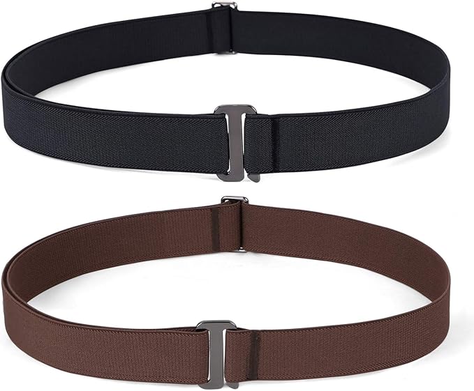 JASGOOD Women No Show Stretch Belt Elastic Web Strap Belt by JASGOOD
