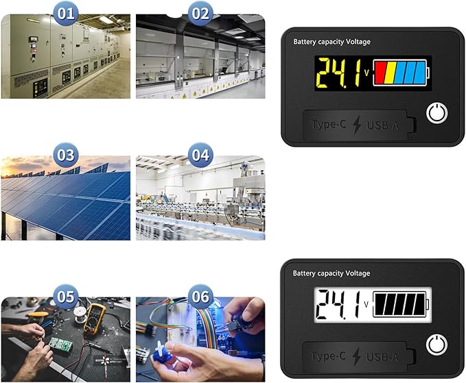 MOAIYU DC8-30V Electricity Meter Digital LCD Display Car Battery Charging - Image 2