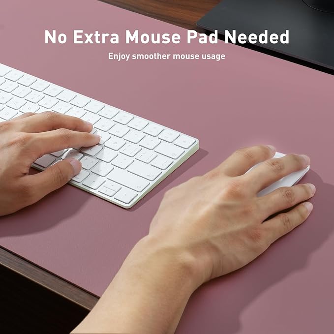 Aothia Leather Desk Pad Protector, Mouse Pad, Office Desk Mat, 31.5" x 15.7" - Image 4