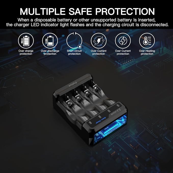Pallus 1.5v Rechargeable Lithium AA Batteries - Image 6