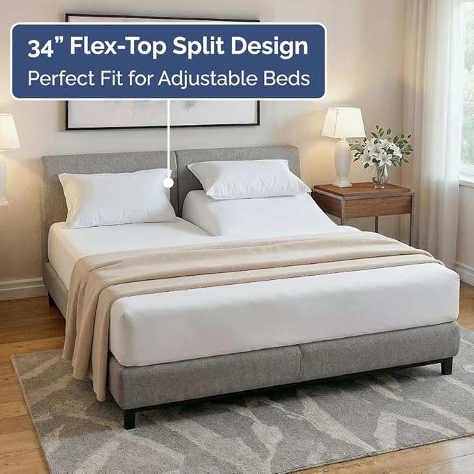 Split Head King Sheets Set – Top Split King Sheets - Image 3
