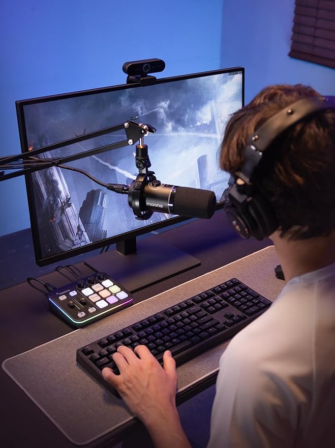 MAONO Gaming Streaming Equipment Bundle: Audio Interface Mixer and XLR Dynamic - Image 8