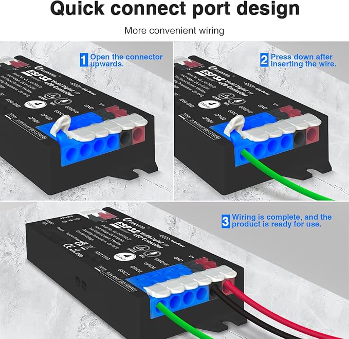 ESP32 WLED LED Strip Controller 4 Channel Outputs 15A Fuse Link TI Level - Image 7