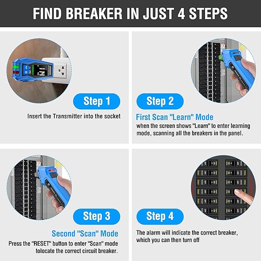 INSTRODOTS Circuit Breaker Finder, Digital Breaker Finder - Image 3