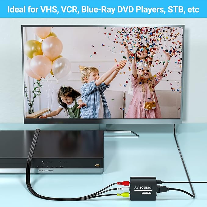 GINGIN AV to HDMI Converter, AV to HDMI Adapter Support 720p/1080p - Image 6