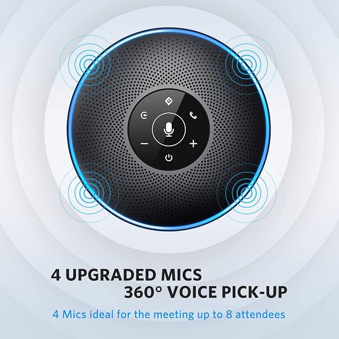 EMEET Bluetooth Speakerphone M2 Black Conference Speaker - Image 3