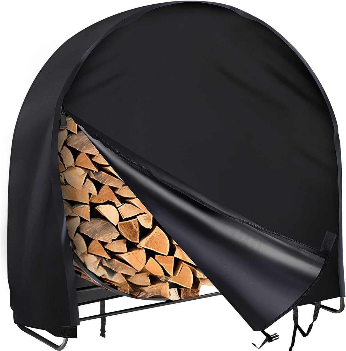 firewood round rack cover, 40" outside log hoop, main product view