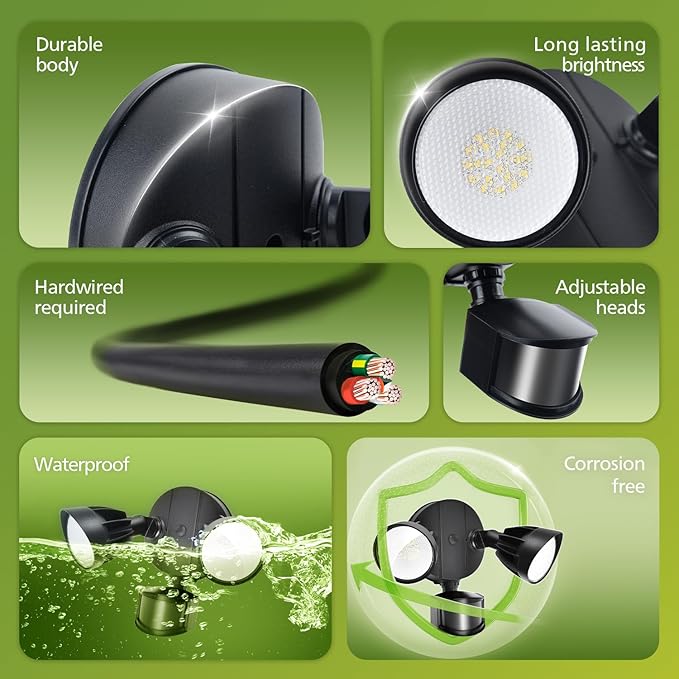 Philips 44W 4200 lm LED Security Light Outdoor w/PIR Motion Sensor, 5000K - Image 2