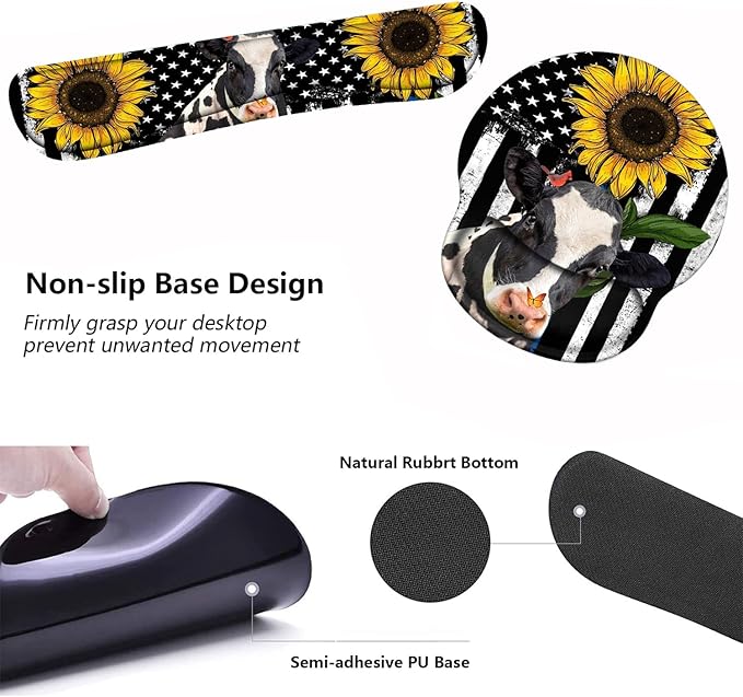 Keyboard Wrist Rest and Mouse Pad Wrist Support Set - Image 5