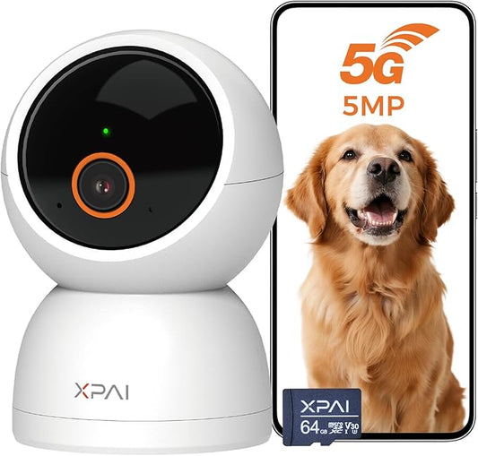 xpai Indoor Camera Wireless, 3K Indoor Camera No Subscription, 360° Motion by XpaiSecurity