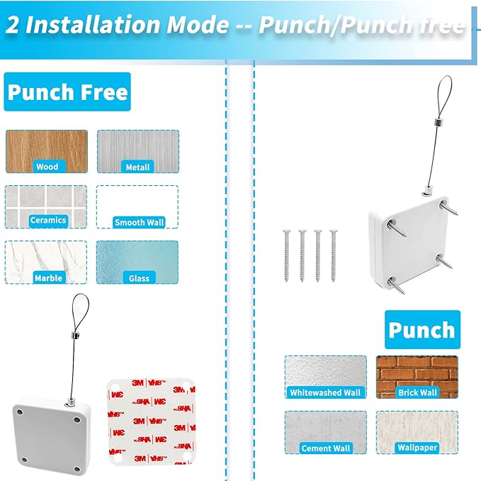 Rierdge 1000g Set of 2 Punch-Free Automatic Sensor Door Closer - Image 6