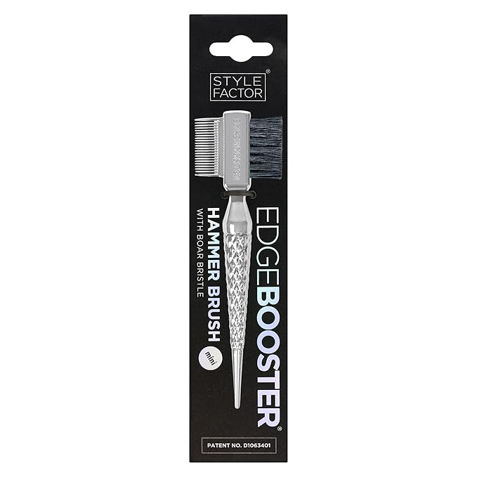 Style Factor EDGE BOOSTER® Hammer Brush Rat Tail– Double-Sided Edge Control - Image 2