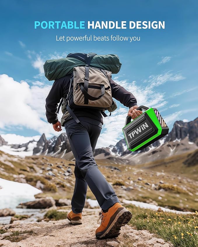 TPWIN Bluetooth Speaker - 80W Loud Rugged Outdoor Speakers - Image 7