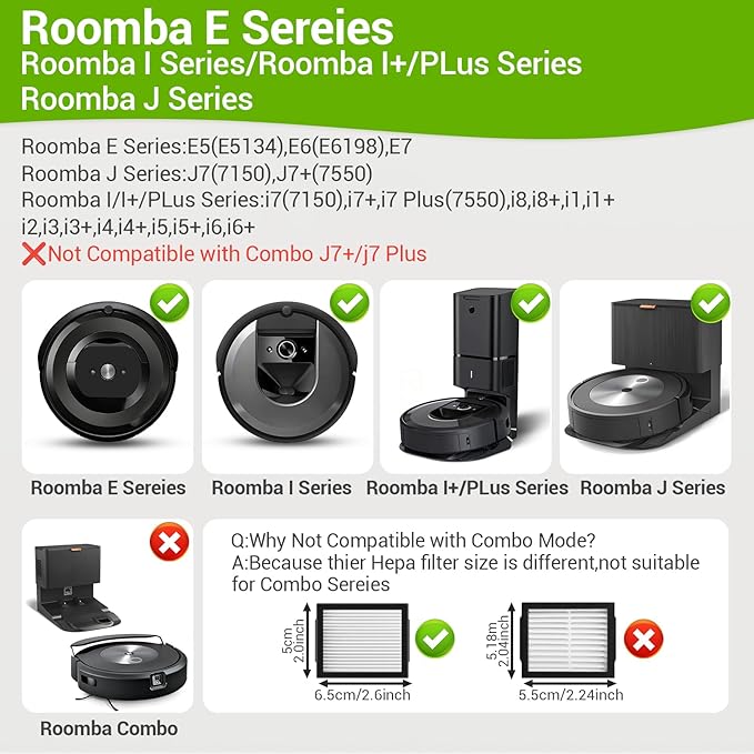 Bluevisk 22 Replacement Parts for iRobot Roomba i7 i7+ i2 i3 i3+ i4 i4+ i6 i6+ - Image 2