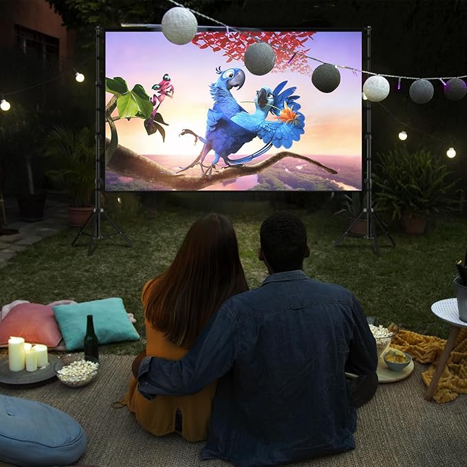 Projector Screen with Stand, Wootfairy 150 inch Portable and Foldable - Image 6