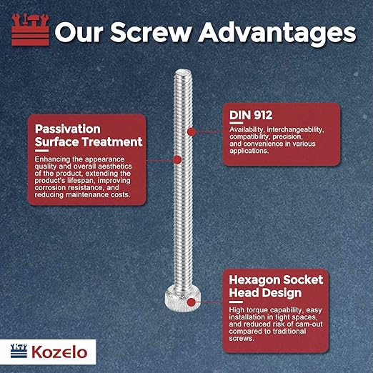 Kozelo 100pcs Socket Head Cap Screws - Image 3