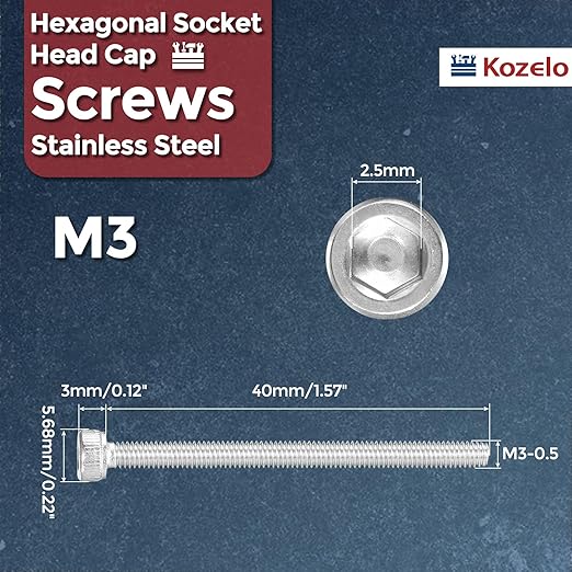 Kozelo 100pcs Socket Head Cap Screws - Image 2