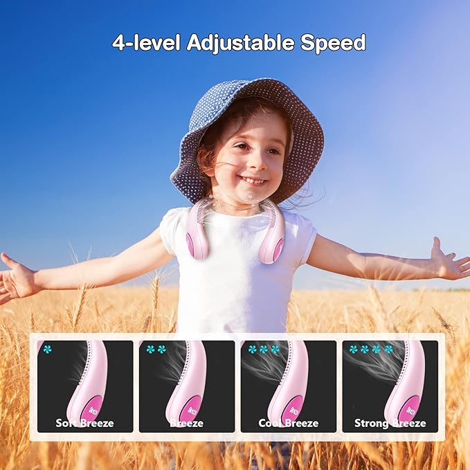 Kids Neck Fan, Portable Bladeless Fans - Image 4