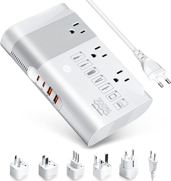 DOACE 220v to 110v Voltage Converter by DOACE