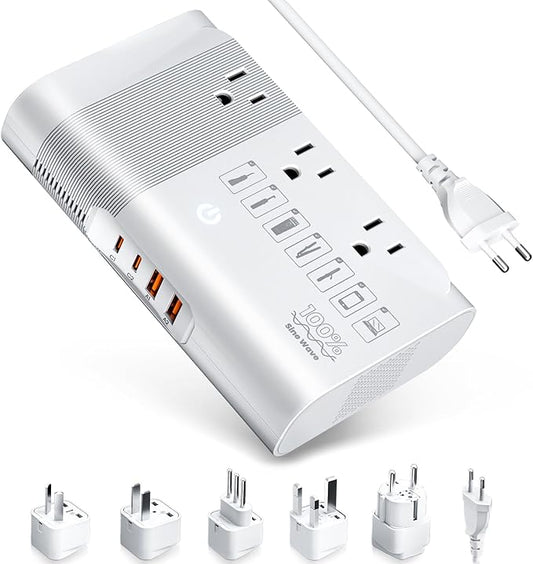 DOACE 220v to 110v Voltage Converter by DOACE