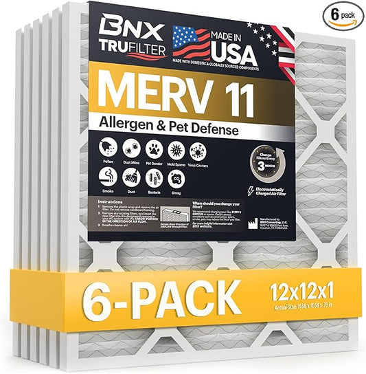BNX TruFilter 12x12x1 Air Filter MERV 11 by BNX