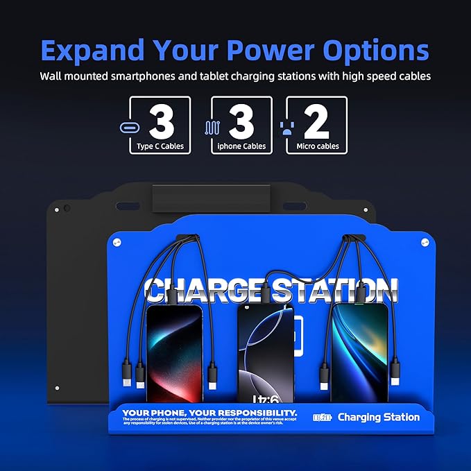 Wall Mounted 8 Port Charging Station - Image 3