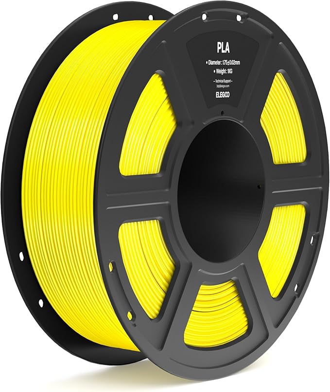 ELEGOO PLA Filament 1.75mm Yellow 1KG, 3D Printer Filament Dimensional Accuracy by ELEGOO