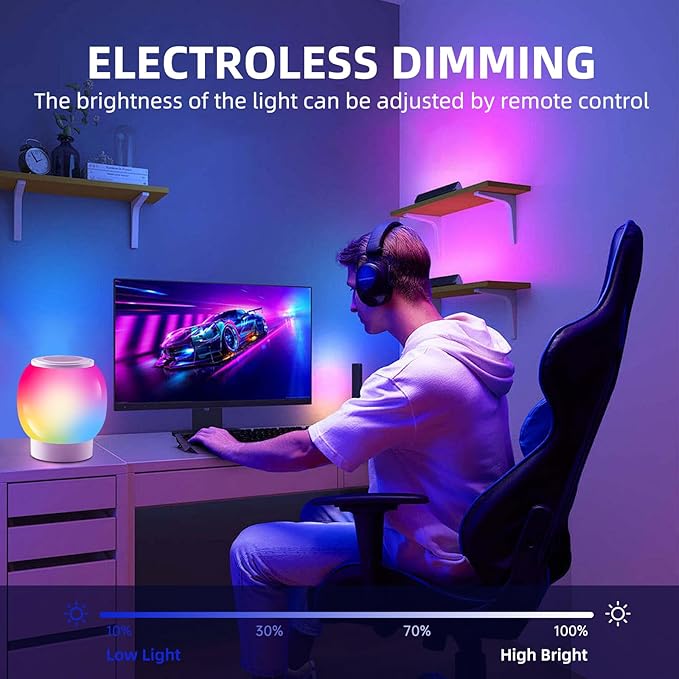 RGB ambient night light, Eye Caring, Stepless Dimming, Touch Night Lamp - Image 5