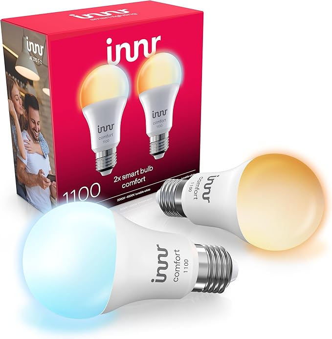 innr Smart Light Bulbs, A19 Zigbee, Works by innr