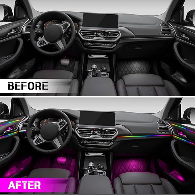 Dreamcolor Acrylic Interior Car Lights, WEBUPAR Car Accessories 18 in 1 Car LED - Image 4