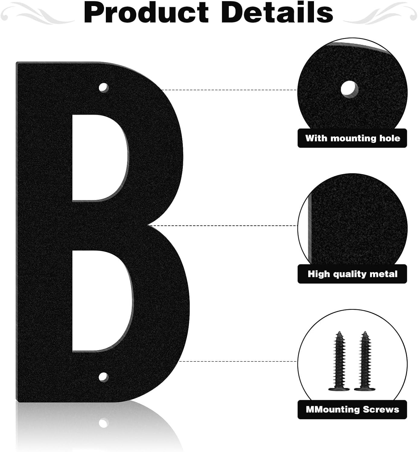 3 Inch Metal House Numbers, Black Metal Numbers and Letters, Outdoors Mailbox Numbers and House Numbers, Modern House Address Signs, Suitable for Houses, Apartments, Streets, Outdoors(2)